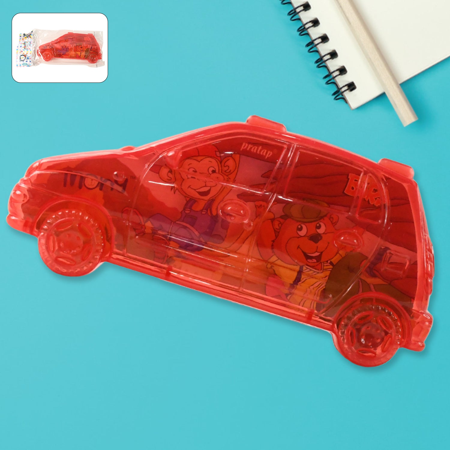 Car Shape Plastic Compass Box For Kids (1 Pc) Car Shape Plastic Compass Box For Kids (1 Pc)